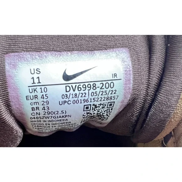 Nike Air Trainer 1 Men's Size 11 Sneakers Baroque Brown DV6998-200 New